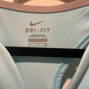 Nike Teal Blue Workout Top V Neck - Size Small